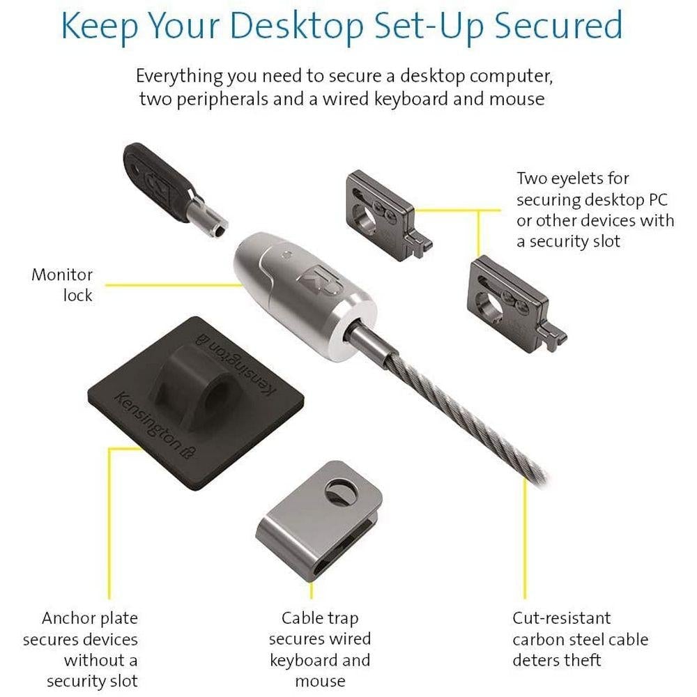Kensington K64425M MICROSAVER 2 0 DESKTOP PERIPHERALS LOCKING KIT kensington-k64425m-microsaver-2-0-desktop-peripherals-locking-kit