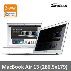 S-View SPFAG2-MA13 抗藍光螢幕防窺片 (286.5x179mm) 13"  Privacy Screen Filter with Blue light cut for Macbook Air 13" - Young Vision - www.yv.com.hk