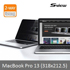 S-View SPFAG2-MP13 抗藍光螢幕防窺片 (318x212.5mm) 13" Privacy Screen Filter with Blue light cut for Macbook Pro 13" - Young Vision - www.yv.com.hk