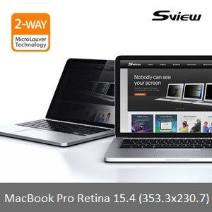 S-View SPFAG2-MPR15.4 抗藍光螢幕防窺片 (353.3x230.7mm) 15.4" Privacy Screen Filter with Blue light cut for Macbook Pro Retina 15.4" - Young Vision - www.yv.com.hk